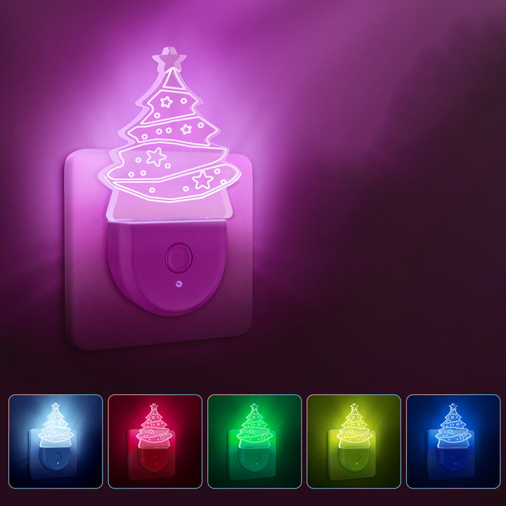 Lampadaire mural LED de Noël en acrylique modern simplicité pour arbre de Noël, veilleuse pour chevet 