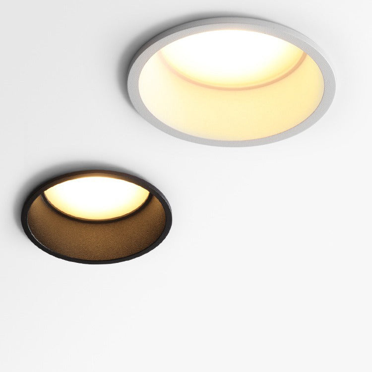 Moderne minimalistische runde eingelassene Aluminium-LED-Deckenleuchte für das Wohnzimmer 