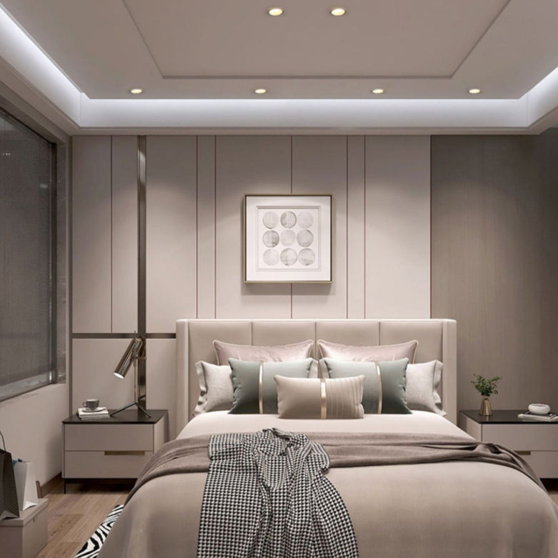 Moderne minimalistische runde eingelassene Aluminium-LED-Deckenleuchte für das Wohnzimmer 