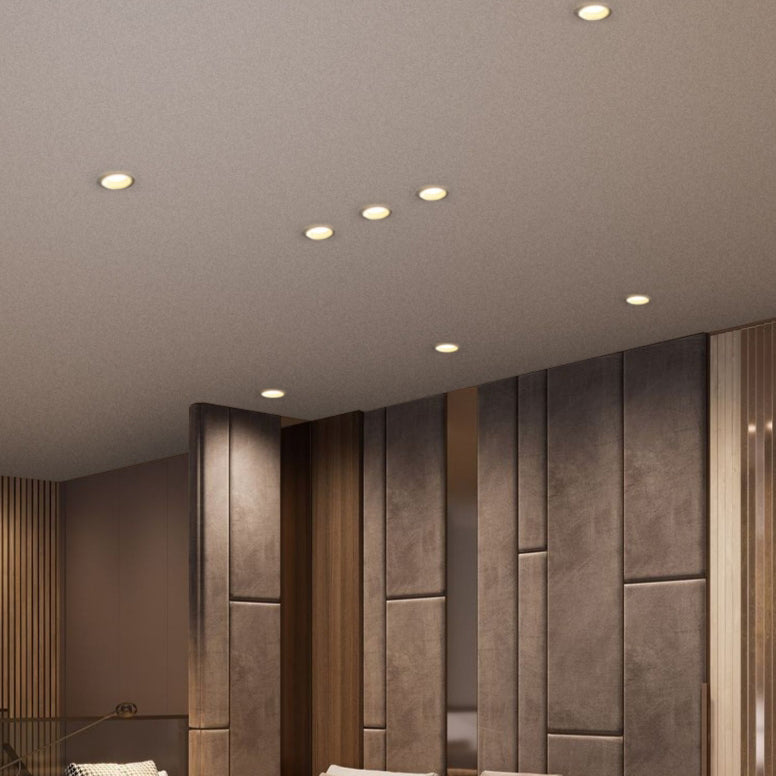 Moderne minimalistische runde eingelassene Aluminium-LED-Deckenleuchte für das Wohnzimmer 