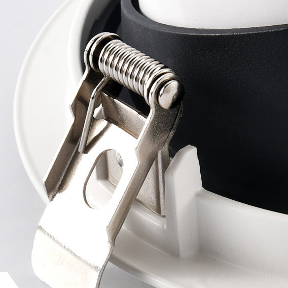 Plafonnier LED moderne et simple en aluminium rond avec projecteur rotatif pour salon 
