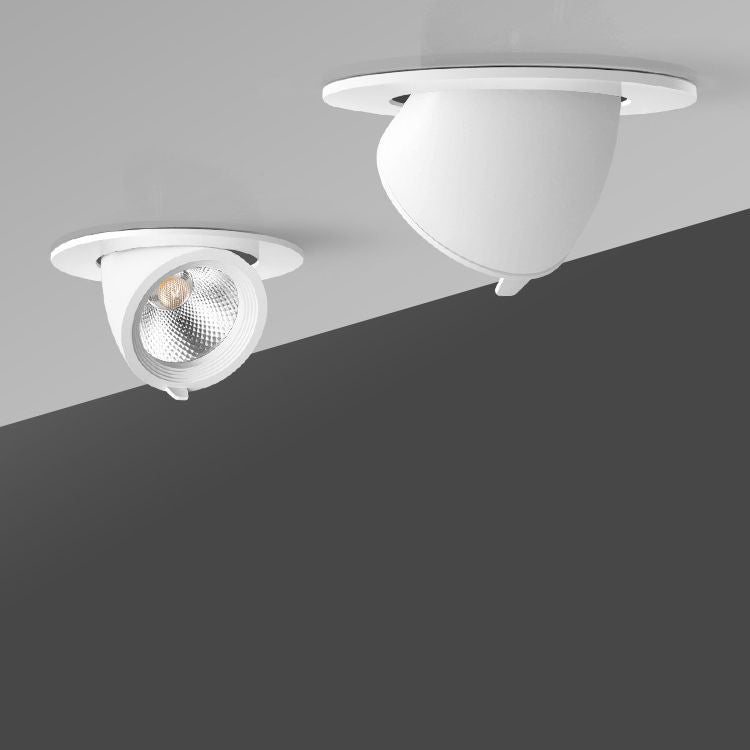 Plafonnier LED moderne et simple en aluminium rond avec projecteur rotatif pour salon 