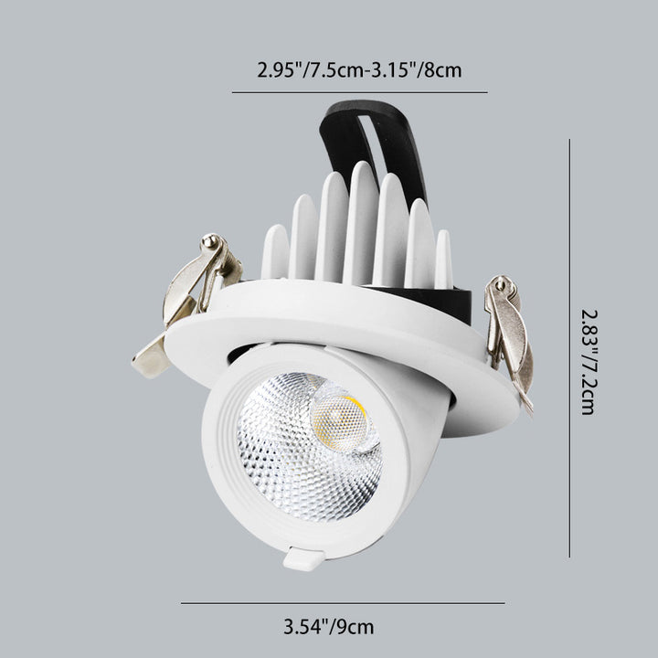 Plafonnier LED moderne et simple en aluminium rond avec projecteur rotatif pour salon 