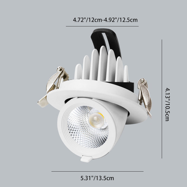 Plafonnier LED moderne et simple en aluminium rond avec projecteur rotatif pour salon 