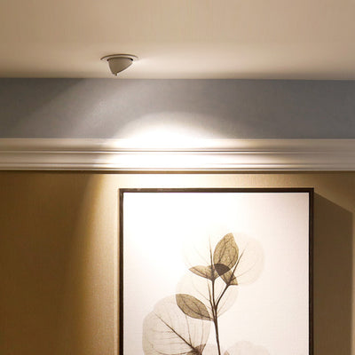 Modern Simplicity Round Aluminum Metal Rotatable Spotlight LED Flush Mount Ceiling Light For Living Room