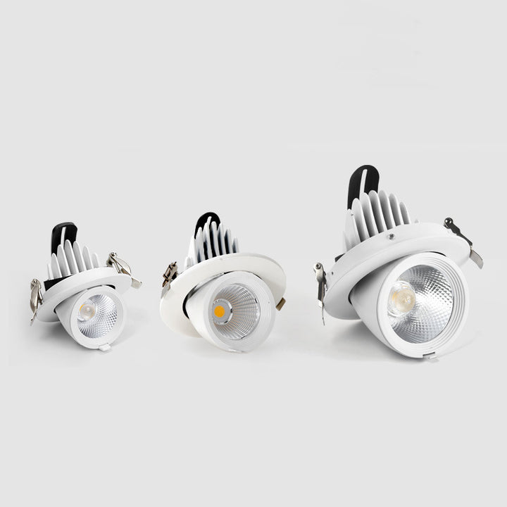 Plafonnier LED moderne et simple en aluminium rond avec projecteur rotatif pour salon 