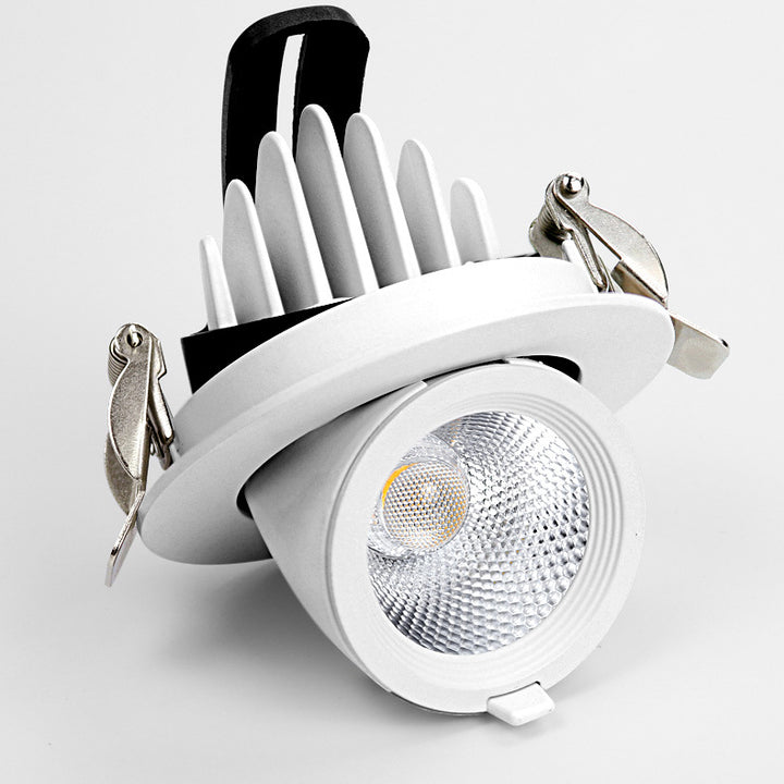Plafonnier LED moderne et simple en aluminium rond avec projecteur rotatif pour salon 