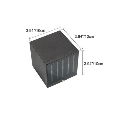 Moderne minimalistische wasserdichte Aluminium-Quadratwürfel-Lichtstrahl-LED-Wandleuchte für die Außenpatio 