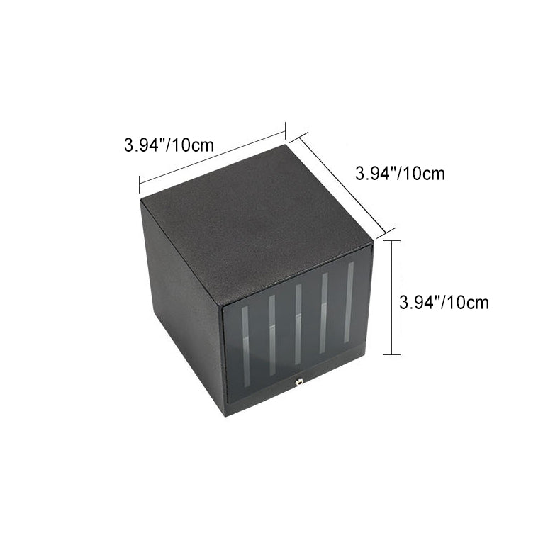 Moderne minimalistische wasserdichte Aluminium-Quadratwürfel-Lichtstrahl-LED-Wandleuchte für die Außenpatio 