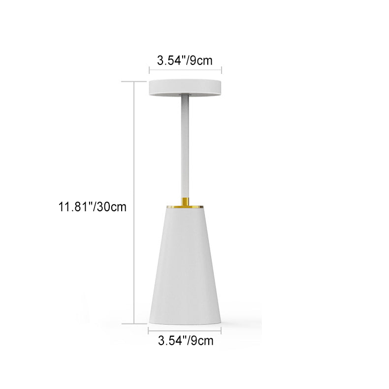 Modern Simplicity Waterproof Iron PC Wireless Charging Round Column LED Table Lamp For Bedside