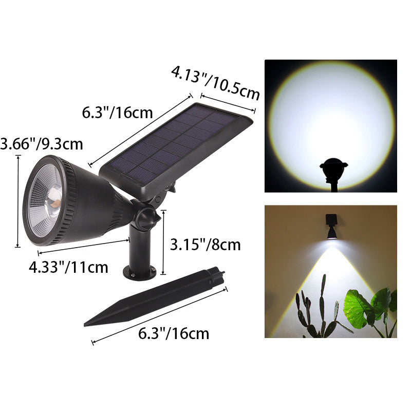 Applique murale LED en ABS PC avec projecteur à corne étanche solaire de simplicité moderne pour patio extérieur 