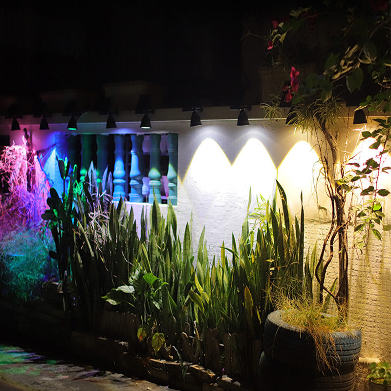 Applique murale LED en ABS PC avec projecteur à corne étanche solaire de simplicité moderne pour patio extérieur 