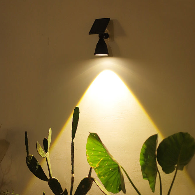 Moderne Einfachheit Solar Wasserdichte Horn Spotlight ABS PC LED Wandleuchte Für Außenbereich Terrasse 