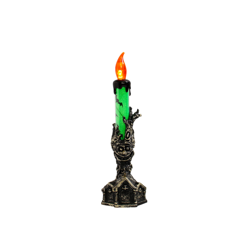 Contemporary Creative Battery Plastic Handheld Candle Skull Halloween Decoration LED Night Light For Bedroom