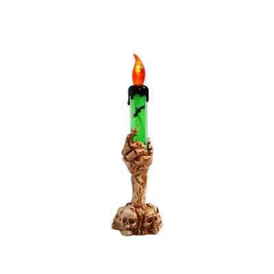 Contemporary Creative Battery Plastic Handheld Candle Skull Halloween Decoration LED Night Light For Bedroom