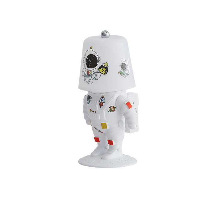 Lampe de Table LED Rechargeable Astronaute Lunaire Créative Contemporaine ABS PS pour Enfants Veilleuse pour Chambre 