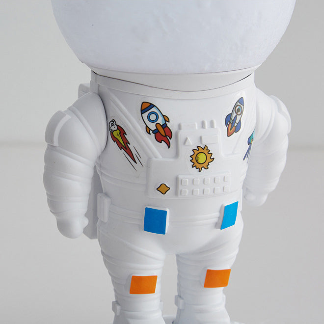 Lampe de Table LED Rechargeable Astronaute Lunaire Créative Contemporaine ABS PS pour Enfants Veilleuse pour Chambre 