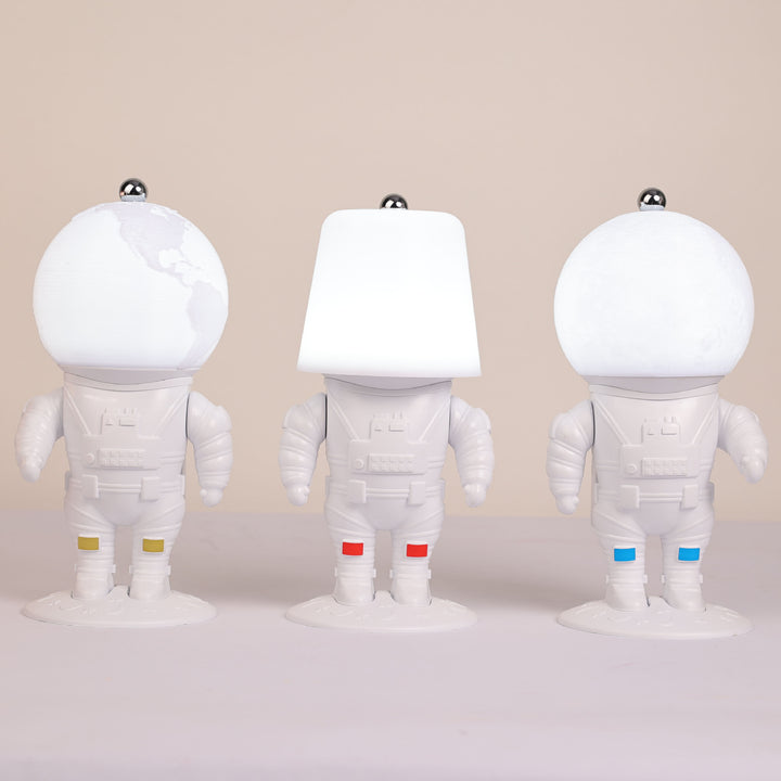 Lampe de Table LED Rechargeable Astronaute Lunaire Créative Contemporaine ABS PS pour Enfants Veilleuse pour Chambre 