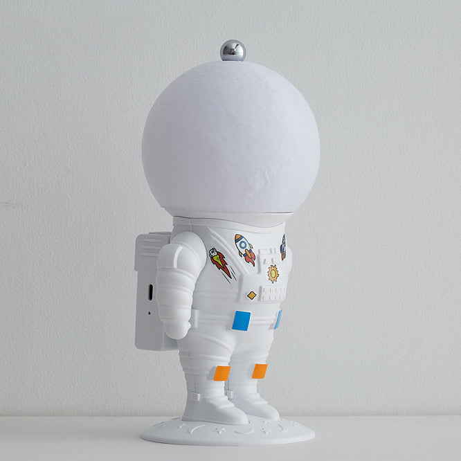 Lampe de Table LED Rechargeable Astronaute Lunaire Créative Contemporaine ABS PS pour Enfants Veilleuse pour Chambre 