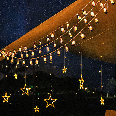 Lumières à cordes LED de bouteille d'essence en plastique PVC imperméable à l'eau avec batterie solaire rétro contemporaine pour jardin 
