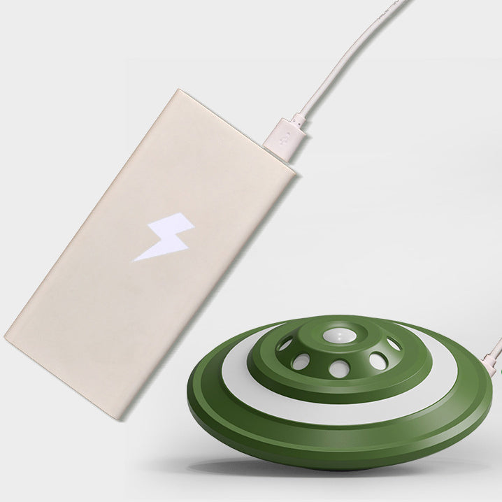 Lampe murale LED ronde UFO magnétique ABS avec capteur humain rechargeable créatif contemporain, veilleuse pour chambre 