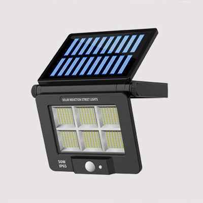 Moderne Einfachheit Solar Wasserdichter Menschensensor Faltbare ABS PC Rechteckige LED Wandleuchte Für Außenbereich Terrasse 