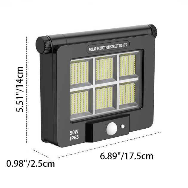 Moderne Einfachheit Solar Wasserdichter Menschensensor Faltbare ABS PC Rechteckige LED Wandleuchte Für Außenbereich Terrasse 