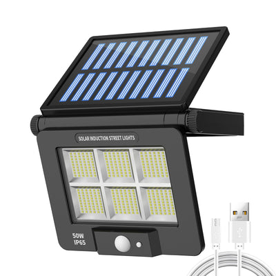 Moderne Einfachheit Solar Wasserdichter Menschensensor Faltbare ABS PC Rechteckige LED Wandleuchte Für Außenbereich Terrasse 