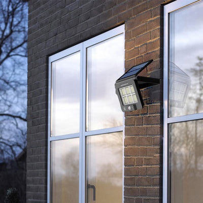 Moderne Einfachheit Solar Wasserdichter Menschensensor Faltbare ABS PC Rechteckige LED Wandleuchte Für Außenbereich Terrasse 