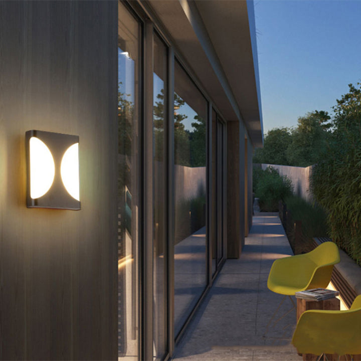 Moderne Einfachheit Wasserdichte Aluminium Acryl Rechteckige Geometrische LED Wandleuchte für den Außenbereich 