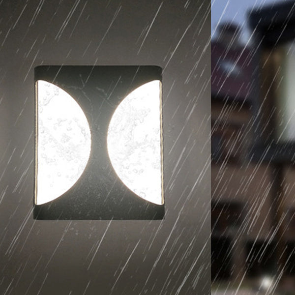 Moderne Einfachheit Wasserdichte Aluminium Acryl Rechteckige Geometrische LED Wandleuchte für den Außenbereich 