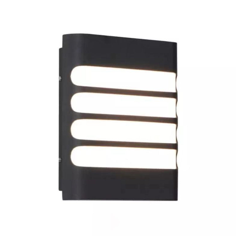 Moderne Einfachheit Wasserdichte Aluminium Acryl Rechteckige Geometrische LED Wandleuchte für den Außenbereich 