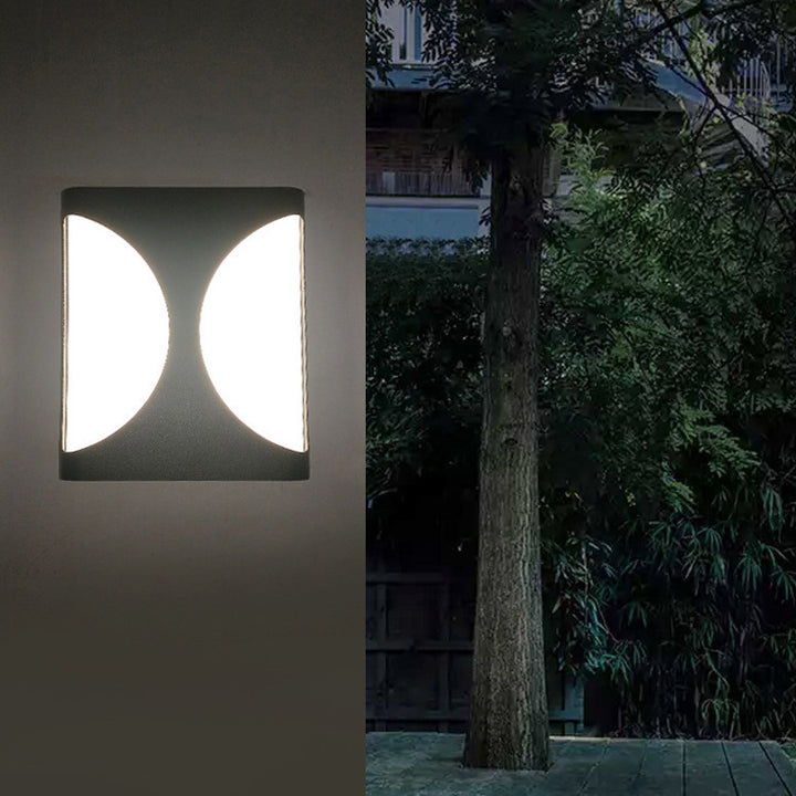Moderne Einfachheit Wasserdichte Aluminium Acryl Rechteckige Geometrische LED Wandleuchte für den Außenbereich 