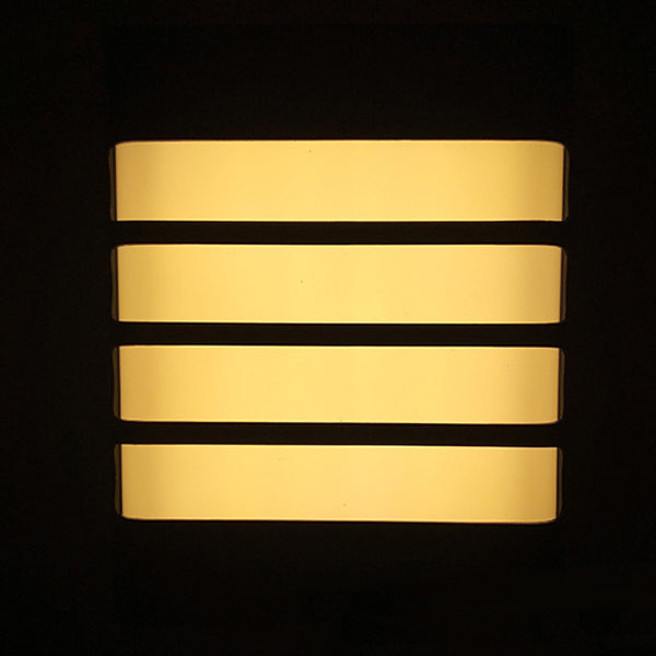Moderne Einfachheit Wasserdichte Aluminium Acryl Rechteckige Geometrische LED Wandleuchte für den Außenbereich 