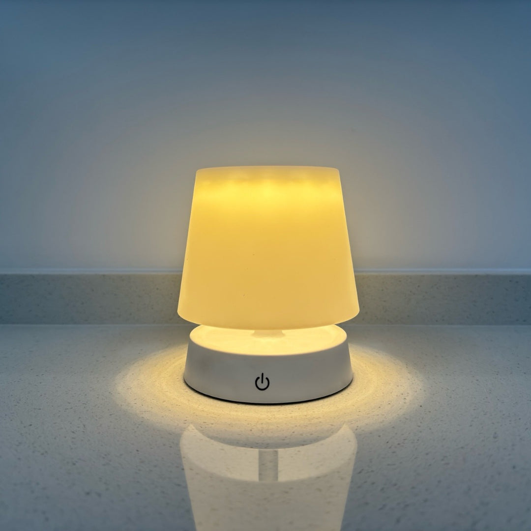 Lampe de table LED cylindrique en acier inoxydable ABS HIPS extensible rechargeable à simplicité moderne pour l&