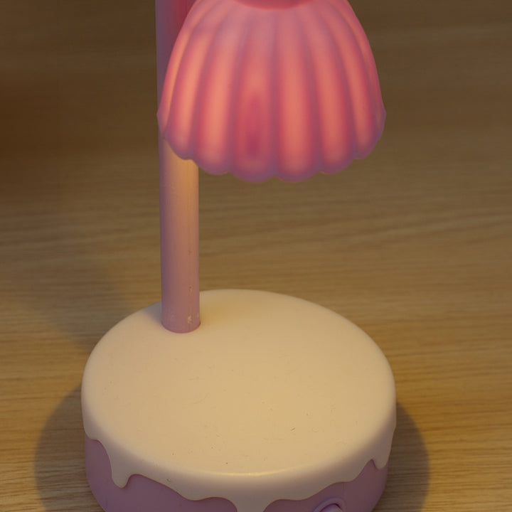 Batterie créative contemporaine en plastique miroir fleur lampe de table LED veilleuse pour chambre 