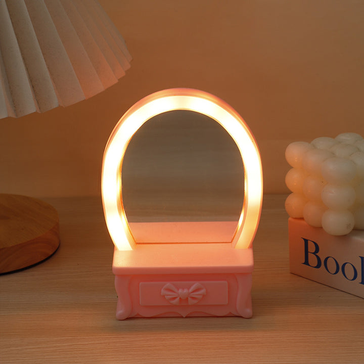 Batterie créative contemporaine en plastique miroir fleur lampe de table LED veilleuse pour chambre 
