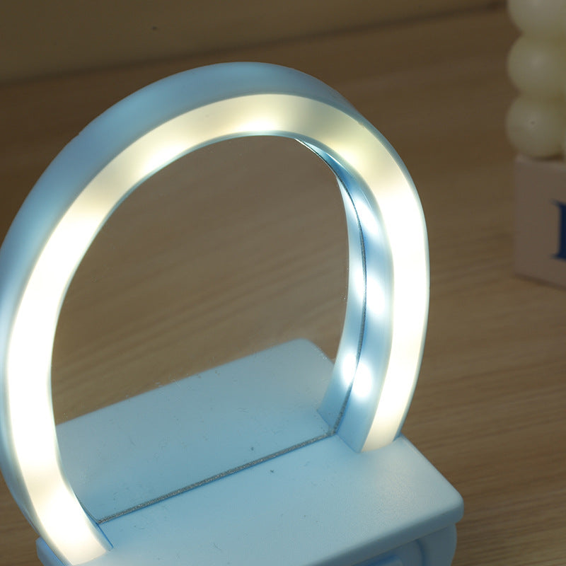 Zeitgenössische kreative Batterie Kunststoff Spiegel Blume LED Tischlampe Nachtlicht für Schlafzimmer 