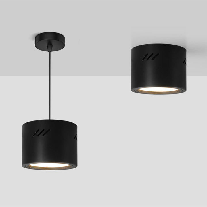 Modern Minimalist Aluminum PC Round Cylinder Spotlight LED Flush Mount Ceiling Light For Hallway