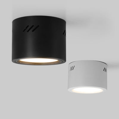 Spot LED Plafonnier Cylindre Rond en Aluminium Minimaliste Moderne pour Couloir 