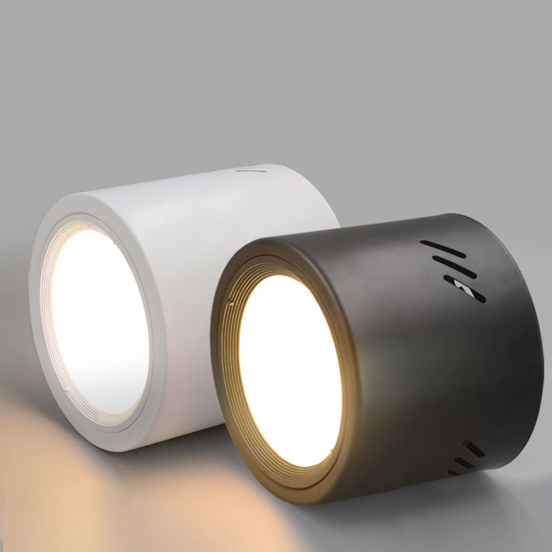 Spot LED Plafonnier Cylindre Rond en Aluminium Minimaliste Moderne pour Couloir 