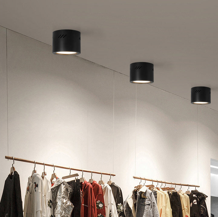 Luz de techo LED de montaje empotrado cilíndrico redondo de aluminio minimalista moderno para pasillo 