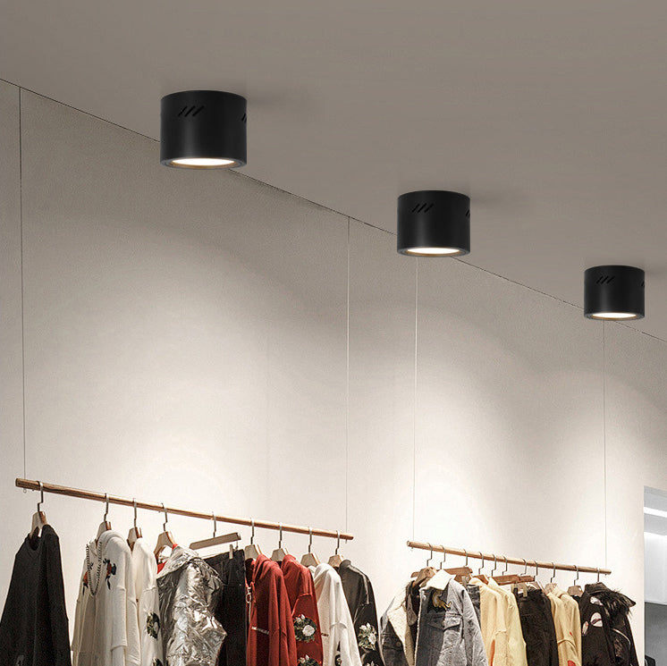 Spot LED Plafonnier Cylindre Rond en Aluminium Minimaliste Moderne pour Couloir 