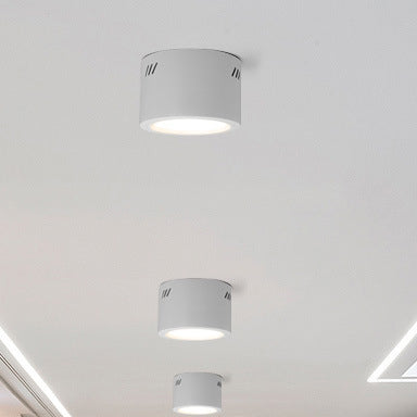 Spot LED Plafonnier Cylindre Rond en Aluminium Minimaliste Moderne pour Couloir 