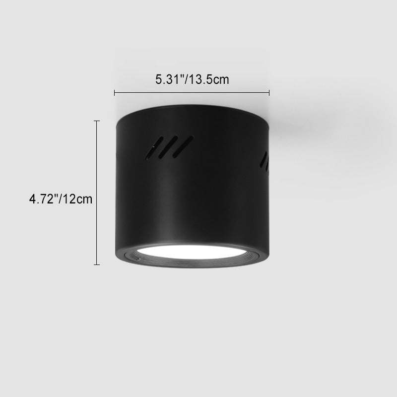 Spot LED Plafonnier Cylindre Rond en Aluminium Minimaliste Moderne pour Couloir 