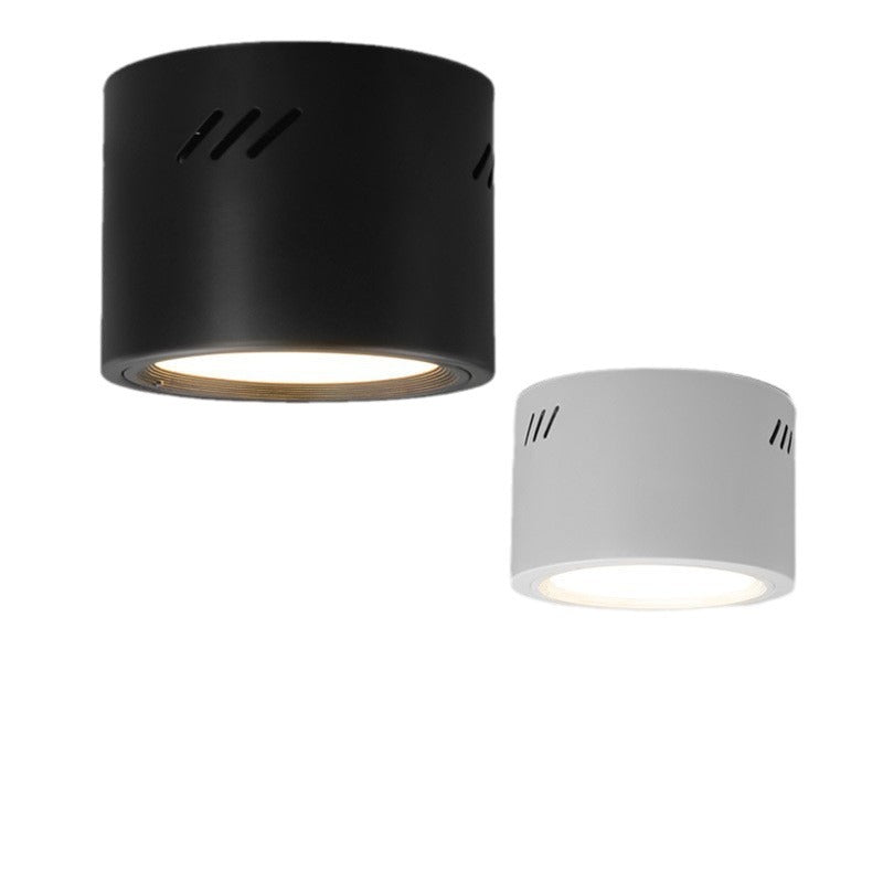 Spot LED Plafonnier Cylindre Rond en Aluminium Minimaliste Moderne pour Couloir 