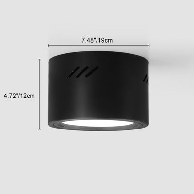 Spot LED Plafonnier Cylindre Rond en Aluminium Minimaliste Moderne pour Couloir 