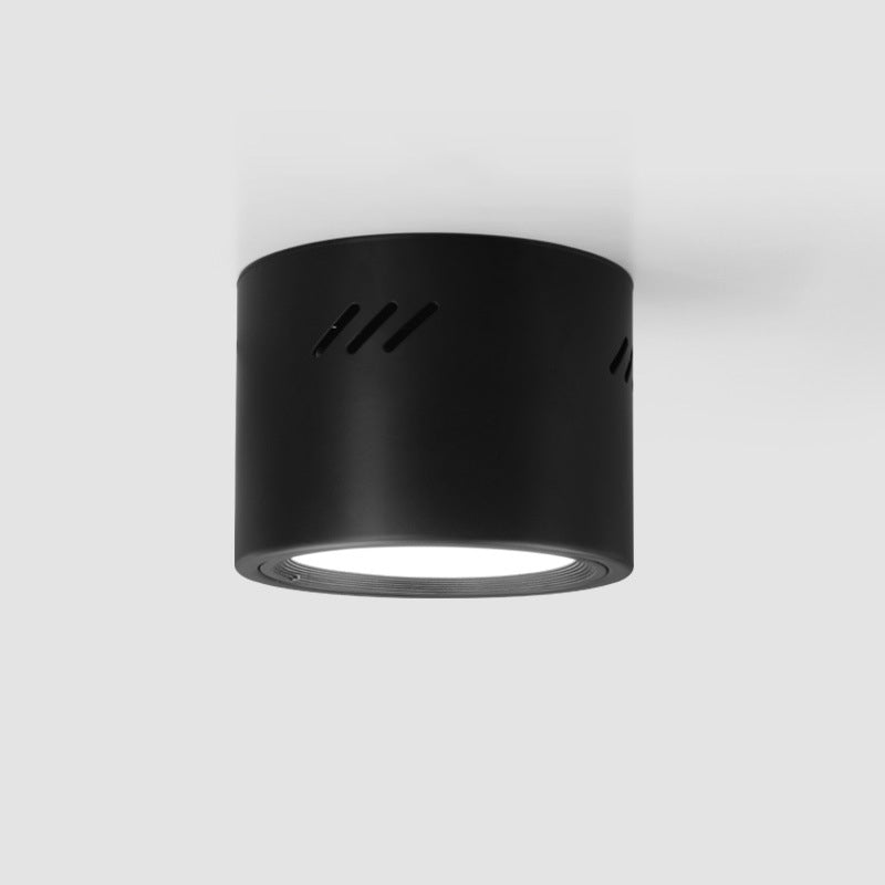 Spot LED Plafonnier Cylindre Rond en Aluminium Minimaliste Moderne pour Couloir 