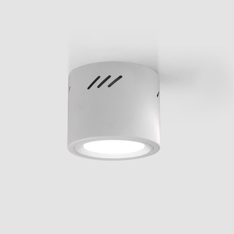 Spot LED Plafonnier Cylindre Rond en Aluminium Minimaliste Moderne pour Couloir 