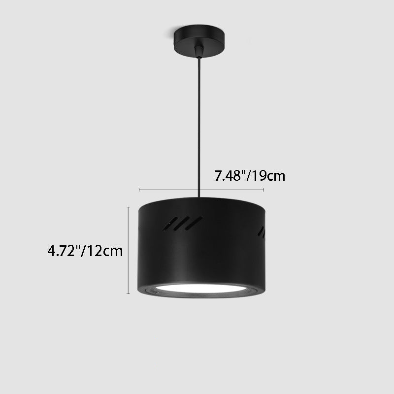 Moderner minimalistischer Aluminium-PC-Rundzylinder-LED-Pendelleuchte für den Flur 